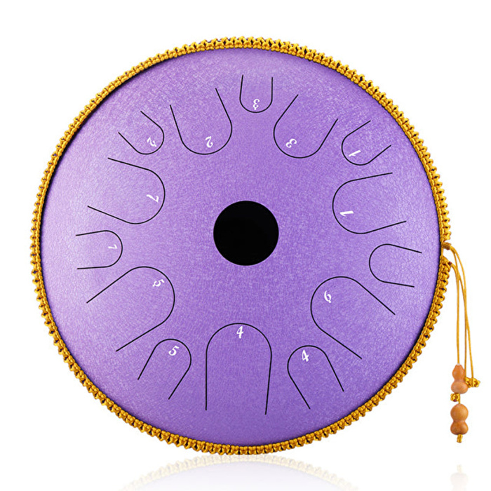 HLURU TA14-14 - UFO Series 14 Notalı 14" Bakır Çelik Lavender Tongue Drum